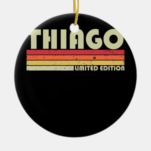 THIAGO Gift Name Personalized Funny Retro  Keramisch Ornament (Voorkant)