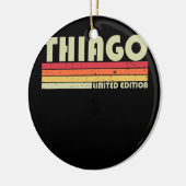 THIAGO Gift Name Personalized Funny Retro  Keramisch Ornament (Links)