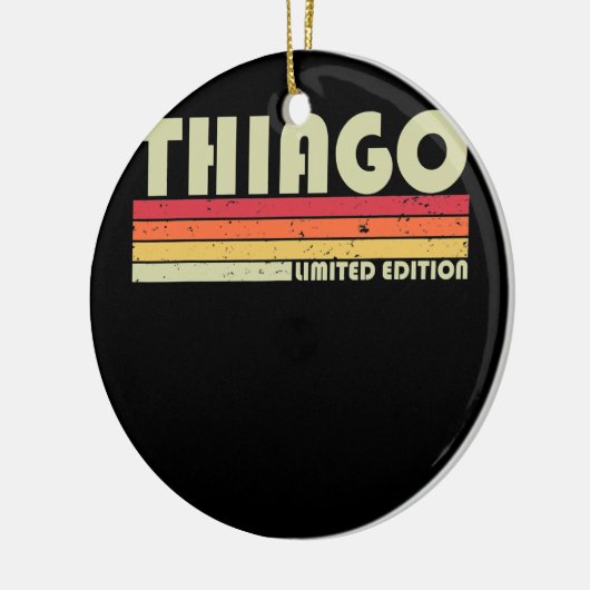 THIAGO Gift Name Personalized Funny Retro  Keramisch Ornament (Links)