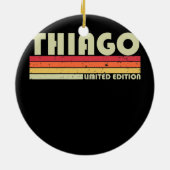 THIAGO Gift Name Personalized Funny Retro  Keramisch Ornament (Achterkant)
