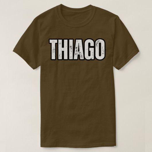 Thiago Naam Cadeau Verjaardagsvakantie Jubileum T-shirt (Design voorkant)