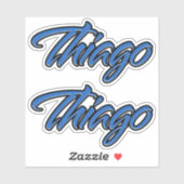 Thiago Name blue Aufkleber Sticker Stickerset (Vel)