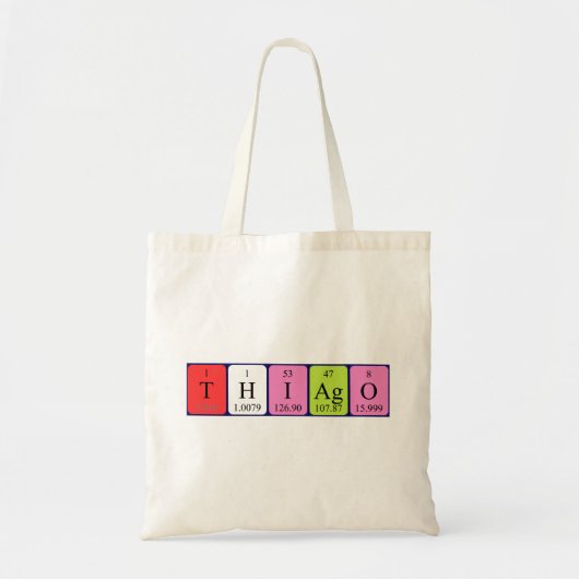 Thiago periodieke lijstnaam canvas tas (Voorkant)