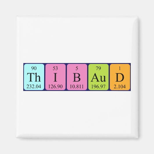 Thibaud periodiek table name magnet (Voorkant)