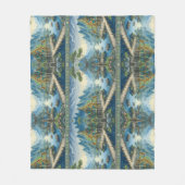 Thibaut Aziatisch Schilderachtig blauw en groen de Fleece Deken (Voorkant)