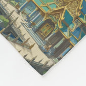 Thibaut Aziatisch Schilderachtig blauw en groen de Fleece Deken (Hoek)