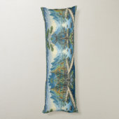 Thibaut Aziatisch Schilderachtig blauw en groen de Lichaamskussen (Achterkant (Verticaal))