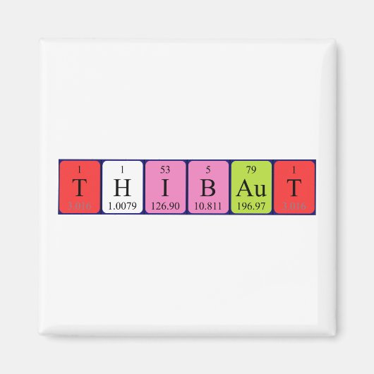 Thibaut periodieke lijstnaam magnet (Voorkant)