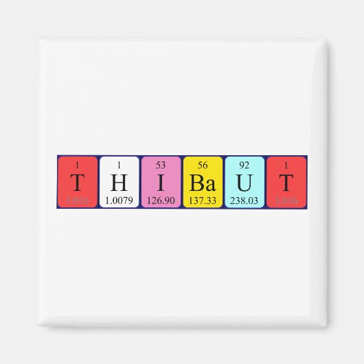 Thibaut periodieke lijstnaam magnet (Voorkant)