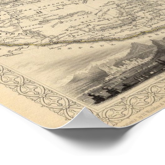 Thibet, Mongolië en Mandchouria Poster (Hoek)