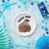 Thicc Boi Fat en Funny Yellow Labrador Retriever Papieren Bordje (Feest)