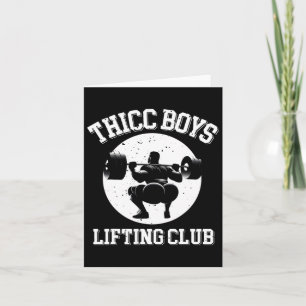 Thicc Boys Lifting Club Funny Gym Mannen Squat Bod Kaart