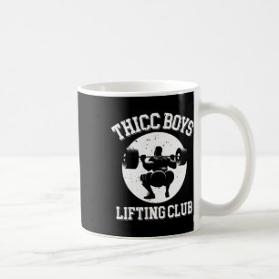 Thicc Boys Lifting Club Funny Gym Mannen Squat Bod Koffiemok