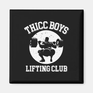 Thicc Boys Lifting Club Funny Gym Mannen Squat Bod Magneet