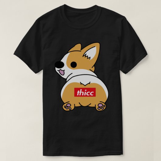 Thicc Corgi Butt Essential T-Shirt (Design voorkant)