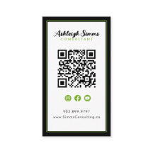 Thick Border Connect op Social Media Green QR