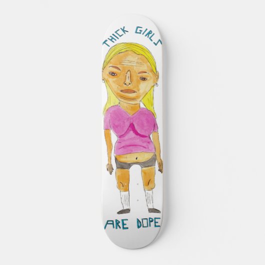 Thick GIrls White van Patrick Jilbert Skateboard (Voorkant)