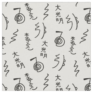 Thick Reiki Symbols Patroon - Reiki Healing Fabric Stof