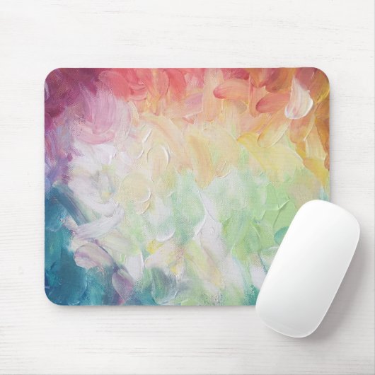 Thick Textured Abstract Paint Muismat (Met muis)