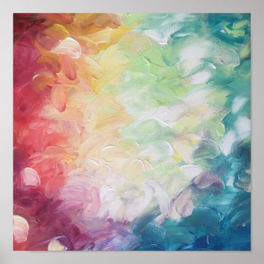 Thick Textured Abstract Paint Poster (Voorkant)