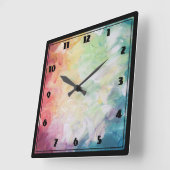 Thick Textured Abstract Paint Vierkante Klok (Hoek)
