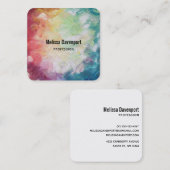 Thick Textured Abstract Paint Vierkante Visitekaartje (Voorkant / Achterkant)