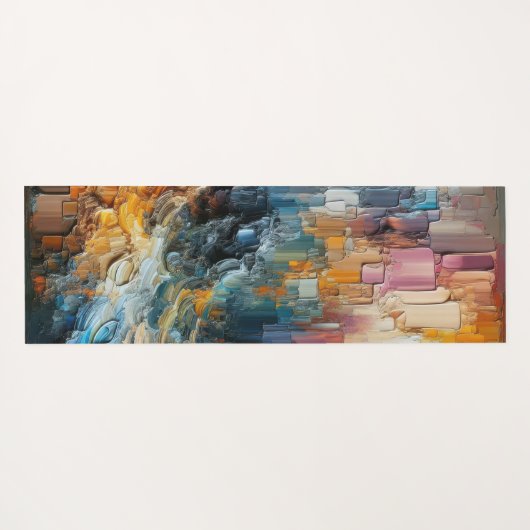 Thick Textured Paint Pattern Yogamat (Achterkant (horizontaal))