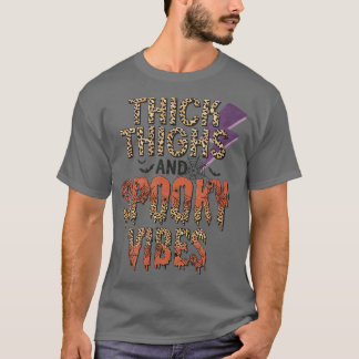 Thick Thigh en Spooky Vibes Groovy Cute Ghost Spo T-shirt