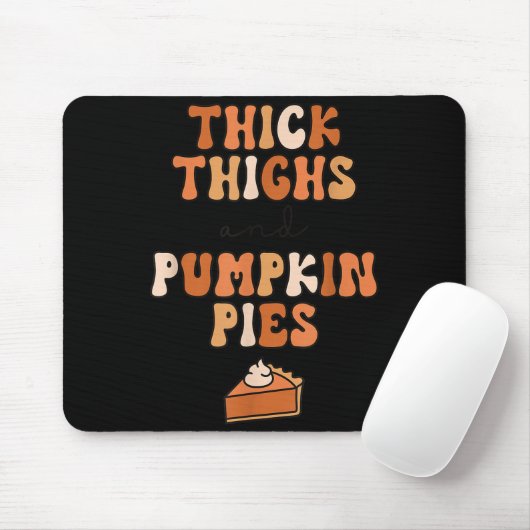 Thick Thighs &amp; Pumpkin Es Baby Thanksgiving Fa Muismat (Met muis)