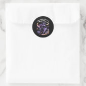 Thick Thighs Eyes Witch Vibes Mystical Hall Ronde Sticker (Tas)