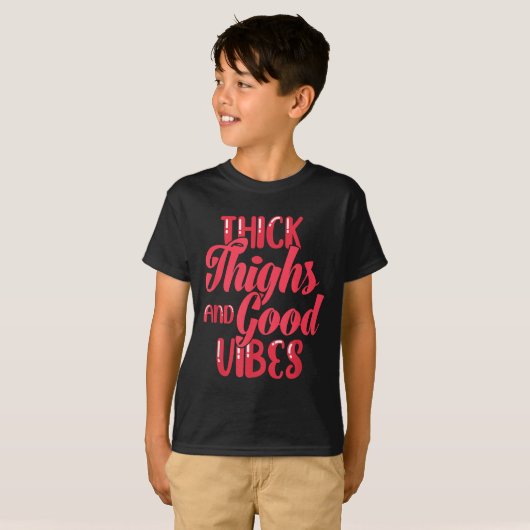 Thick Thighs Fun Tee For Fat Persons - Black, Plus T-shirt (Voorkant volledig)