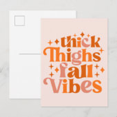 Thick Thighs Herfst Vibes Briefkaart (Voorkant / Achterkant)