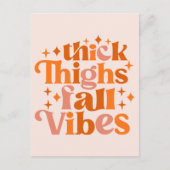 Thick Thighs Herfst Vibes Briefkaart (Voorkant)