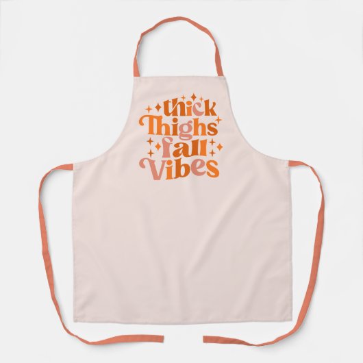 Thick Thighs Herfst Vibes Schort (Voorkant)