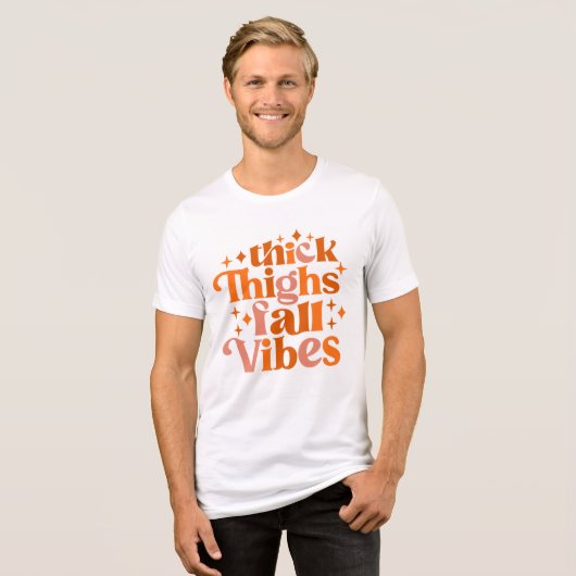 Thick Thighs Herfst Vibes Tri-Blend Shirt (Voorkant volledig)