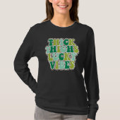 Thick Thighs Lucky Vibes St Patrick's Day leopard T-shirt (Voorkant)