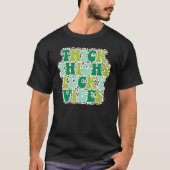 Thick Thighs Lucky Vibes St Patrick's Day leopard  T-shirt (Voorkant)