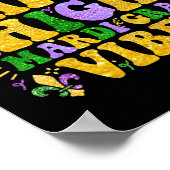 Thick Thighs Mardi Gras Vibes Fleur De Lis Mardi G Poster (Hoek)