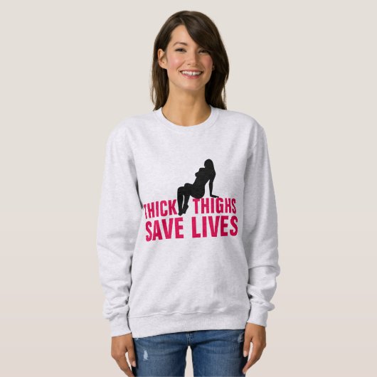 THICK THIGHS SAVE LEVEN T-Shirts (Voorkant volledig)