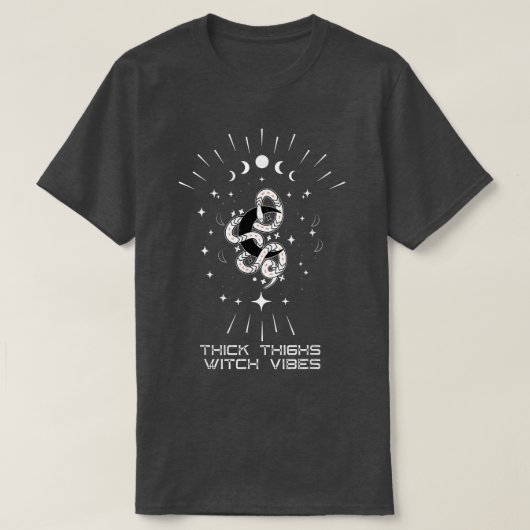 Thick Thighs Witch Vibes Witchy Halloween578 T-shirt (Design voorkant)