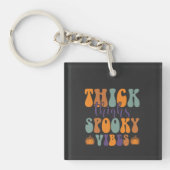 Thick Thigs Spooky Vibes-Halloween-Pumpkin-Funny Sleutelhanger (voorkant)