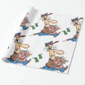 Thief Stealing Money Cadeaupapier (Uitgerold)