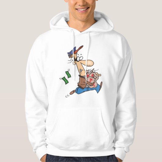 Thief Stealing Money Hoodie (Voorkant)