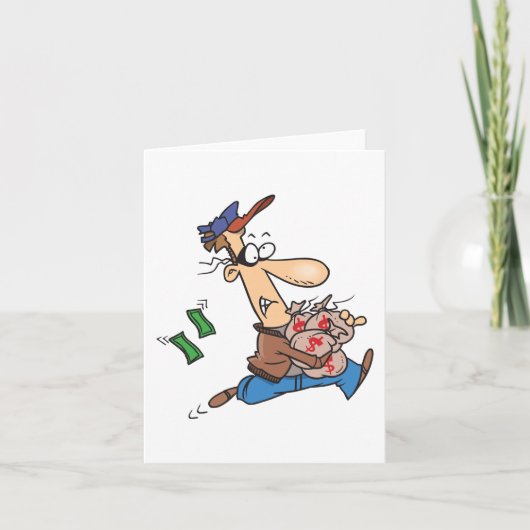 Thief Stealing Money Kaart (Voorkant)