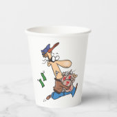 Thief Stealing Money Papieren Bekers (Voorkant)