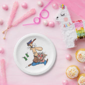 Thief Stealing Money Papieren Bordje (Feest)