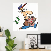 Thief Stealing Money Poster (Thuiskantoor)