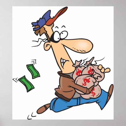 Thief Stealing Money Poster (Voorkant)