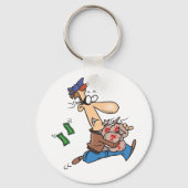 Thief Stealing Money Sleutelhanger (Voorkant)