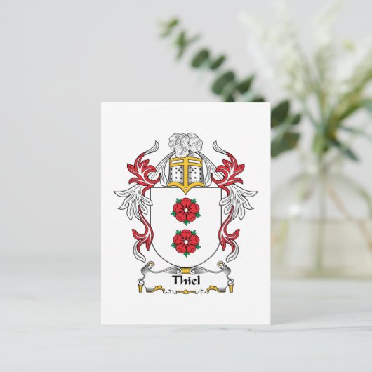Thiel Family Crest Briefkaart (Staand voorkant)